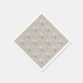 Elegant Sneeuwvlokpatroon Beige Servet (Hoek)