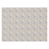 Elegant Sneeuwvlokpatroon Beige Tafelkleed (Voorkant (Horizontaal))