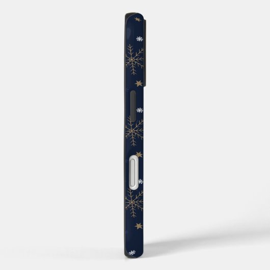Elegant sneeuwvlokpatroon donkerblauw Case-Mate iPhone case (Achterkant / Rechts)