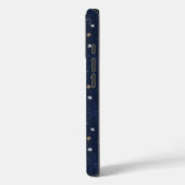 Elegant sneeuwvlokpatroon donkerblauw Case-Mate iPhone case (Achterkant / Links)