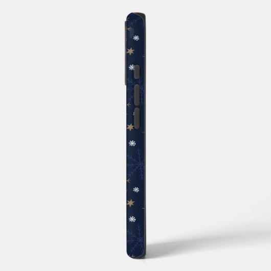 Elegant sneeuwvlokpatroon donkerblauw Case-Mate iPhone case (Achterkant / Links)