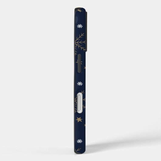 Elegant sneeuwvlokpatroon donkerblauw Case-Mate iPhone case (Achterkant / Rechts)