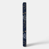 Elegant sneeuwvlokpatroon donkerblauw Case-Mate iPhone case (Achterkant / Links)