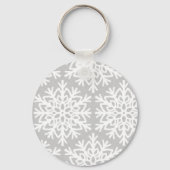 Elegant Sneeuwvlokpatroon Sleutelhanger (Voorkant)