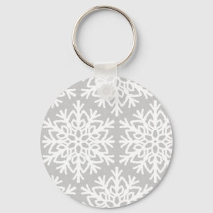 Elegant Sneeuwvlokpatroon Sleutelhanger