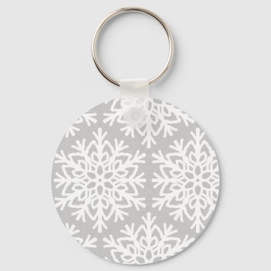 Elegant Sneeuwvlokpatroon Sleutelhanger (Voorkant)