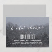 Elegant Snewing Winter Bridal Shower Invitations Kaart (Voorkant / Achterkant)