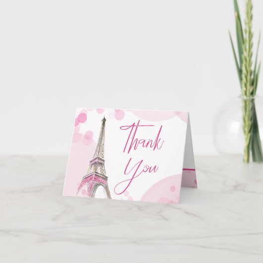 Elegant Snoepje 16 van de Toren van Parijs Eiffel Bedankkaart (Voorkant)