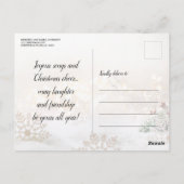 Elegant Snow Baubles - Uitnodiging voor kerstfeest (Achterkant)