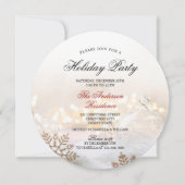 Elegant Snow en Baubles Kerstfeestdag Kaart (Voorkant)