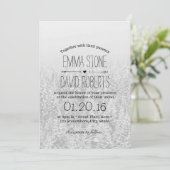 Elegant Snow Forest Winter Wedding Kaart (Staand voorkant)