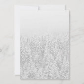 Elegant Snow Forest Winter Wedding Kaart (Achterkant)