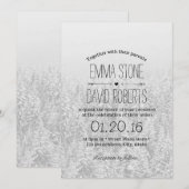 Elegant Snow Forest Winter Wedding Kaart (Voorkant / Achterkant)