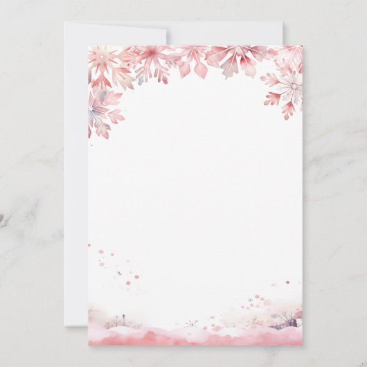 Elegant Snow In Love Kaart (Achterkant)