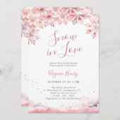 Elegant Snow In Love Kaart (Voorkant / Achterkant)