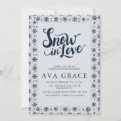 Elegant Snow in Love Winter Vrijgezellenfeest Kaart (Voorkant)