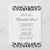 Elegant Snow Leopard Print Baby shower Kaart (Voorkant)