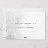 Elegant Snow Scene Red Ornament Company Feestdagenkaart (Achterkant)