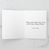 Elegant Snow Serene Christmas Design Kaart (Binnen)