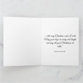 Elegant Snow Serene Christmas Design Kaart (Binnen)