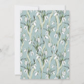 Elegant Snowdrops Waterverf Baby shower Kaart (Achterkant)