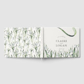 Elegant Snowdrops Waterverf Wedding Gastenboek (Volledig)