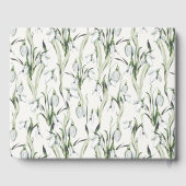 Elegant Snowdrops Waterverf Wedding Gastenboek (Achterkant)