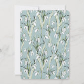 Elegant Snowdrops Waterverf Wedding Kaart (Achterkant)