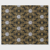 Elegant snowfall Magische Flavis-unieke kerst Cadeaupapier (Vlak)