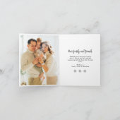 Elegant Snowflake 5 Foto Collage Kerstmis Feestdagen Kaart (Binnen)