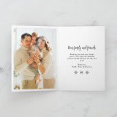 Elegant Snowflake 5 Foto Collage Kerstmis Feestdagen Kaart (Binnen)