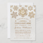 Elegant Snowflake Any / All Occasion Invitation Kaart (Voorkant)