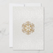Elegant Snowflake Any / All Occasion Invitation Kaart (Achterkant)
