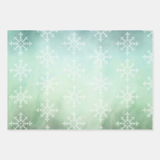 Elegant Snowflake Assortment Inpakpapier Vel (Voorkant 3)
