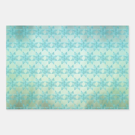 Elegant Snowflake Assortment Inpakpapier Vel (Voorkant)