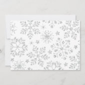 Elegant Snowflake Birthday Uitnodiging (Achterkant)