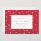 Elegant Snowflake Border Red Non-Photo Feestdagenkaart (Achterkant)