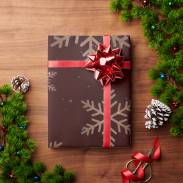 Elegant Snowflake Christmas Wrappin Cadeaupapier