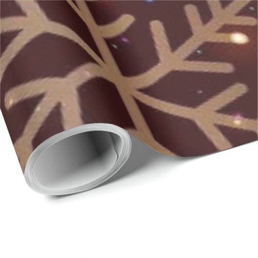 Elegant Snowflake Christmas Wrappin Cadeaupapier (Rol Hoek)
