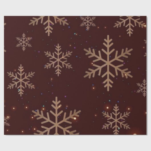 Elegant Snowflake Christmas Wrappin Cadeaupapier (Vlak)