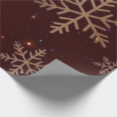Elegant Snowflake Christmas Wrappin Cadeaupapier (Hoek)