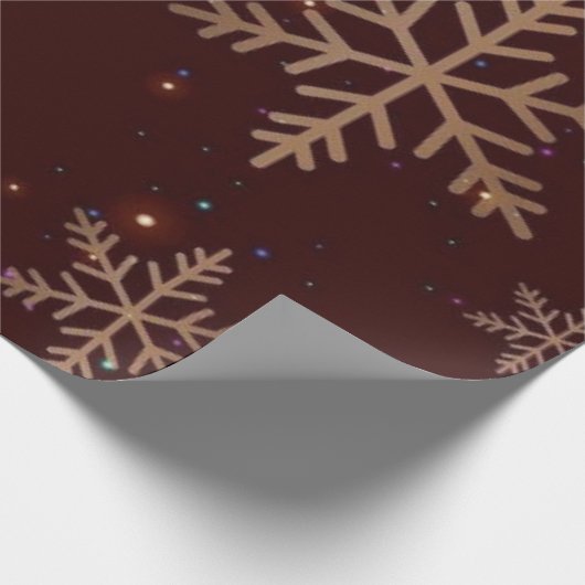 Elegant Snowflake Christmas Wrappin Cadeaupapier (Hoek)