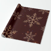 Elegant Snowflake Christmas Wrappin Cadeaupapier (Uitgerold)