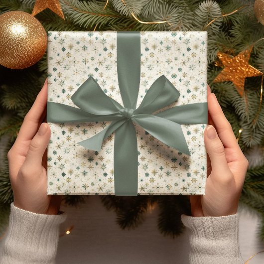 Elegant Snowflake Christmas Wrapping Paper Cadeaupapier