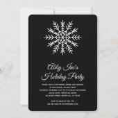 Elegant Snowflake Corporate Holiday Party Kaart (Voorkant)