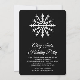 Elegant Snowflake Corporate Holiday Party Kaart