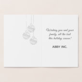 Elegant Snowflake Corporate Holiday Silver Folie Kaarten (Binnen)