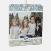 Elegant Snowflake Crystal Bokeh Keramisch Ornament (Rechts)