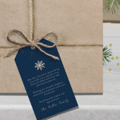 Elegant Snowflake Custom Bericht Cadeaulabel