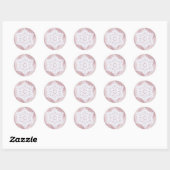 Elegant Snowflake Faux Roos Gold Winter Feestdagen Ronde Sticker (Vel)